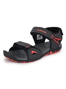 ABROS Men's ASLG0152 Sports Sandals -D.Grey/Orange- 8UK