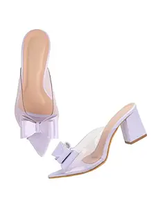 TRYME Stylish Fashionable Ethnic SlipOn Inch Block Heel Sandal For Women's And Girls