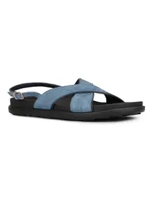Inc.5 Womens Blue Solid Open Toe Casual Flat Sandals