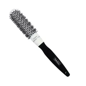 Scarlet Line Professional Round Brush for Blow Drying Ceramic Ion Thermal Barrel Brush for Precise Styling and Maximum Volume - Lightweight Small Round Hair Brush for Women_25mm