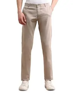 U.S. Polo Assn. Men’s Casual Trousers | Pique Knit - Regular Fit Chino Pants, Full Length, Stylish Men Trousers for Office & Regular Wear
