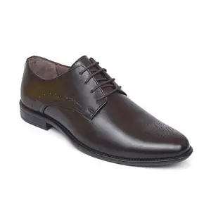 Zoom Shoes Men's Genuine Leather Formal Shoes for Office/Casual Wear A1182 Brown
