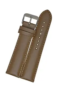 SURU® 20MM Plain Padded Leather Watch Strap / Watch Band (Width- 20mm /Colour- Beige) D653