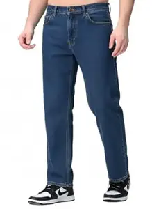 ARTVISION Men’s Blue Straight Fit Jeans | Mid-Rise Stretch Denim | Casual Everyday Wear