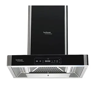 Hindware Hindware Optimus iPro 60 cm 1400 m³/hr IoT Enabled Auto-Clean Kitchen Chimney with MaxX Silence Technology, Motion Sensor (32% Less Noise, Touch Control, Black)