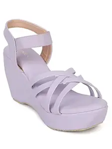 ICONICS Women's Heels, Lavender, 6
