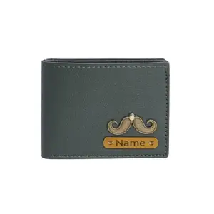 NAVYA ROYAL ART Customised Men's Leather Wallet | Personalised Wallets for Men & Boys - Birthday Gift/Wedding/Valentine's Day - Green1