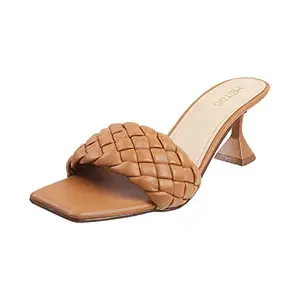 Metro Women's Tan Synthetic Sandals 4-UK 37 (EU) (40-2384)