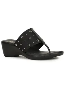 Bata WomenSHIMMER ESlipper UK 5 Color Black (7716056)