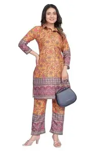 Paripakv Co-ord Set for Women Printed Straight Kurta with Pant (JOLLY)