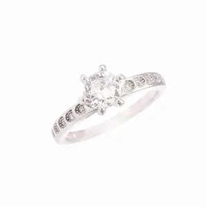 Solitaire Ring and band pair in Silver, Valentine Jewelry, Promise Ring for Her, Breathtaking Ring Set