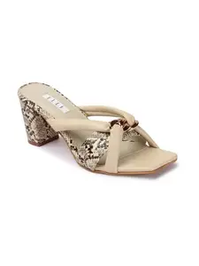 ELLE Women Sandal,Cream,UK-6