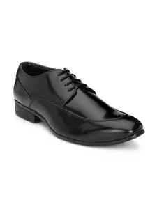 HiREL'S Black Derby Vegan Leather Shoes 6