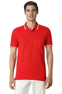 Allen Solly Men's Regular Fit T-Shirt (ASKWQRGFA34502_Red