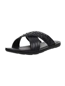 inblu Slip On Stylish Fashion Slipper/Sandal for men | Comfortable | Lightweight | Anti Skid | Casual Office Footwear (BWM4_BLACK_40)