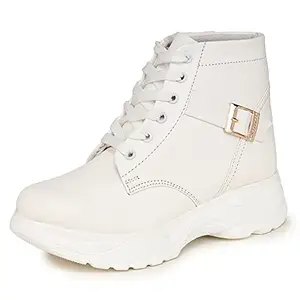 DICY Boot Shoes for Women High Ankle Girls Stylish Heel Shoes