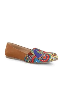 Kanvas Women Multi-Colour Loafers-7 UK (40 EU) (KKMO08-40)