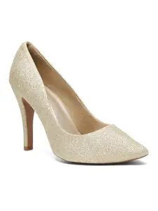 Flat n Heels Womens Gold Pumps FnH 3431-GD