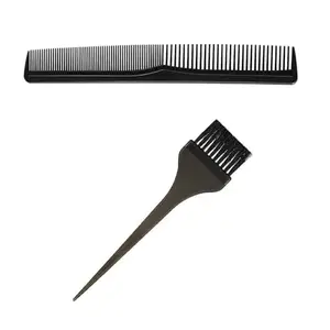 ZAUKY Combo Pack Of Hair Dye Application Kit, Professional Tinting Brush with Styling Comb, Black, 2-Piece Set