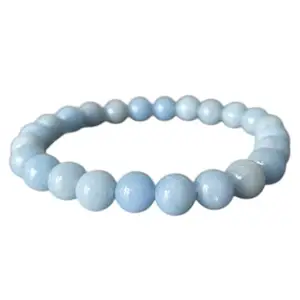 AAMRAPALI SILVER GEMS AAMRAPALI Angelite Bracelet for Peace & Serenity | Stone Beads Bracelet | Focus on Heart Chakra | Stunning Gem Patterns Tones | If youâ€™re looking for a way to add some peace and serenity to your life