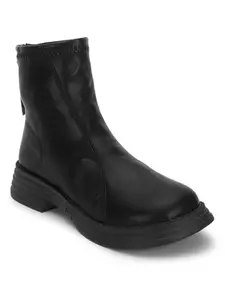 TRUFFLE COLLECTION Women's RS3688 Black PU Boots - UK 7