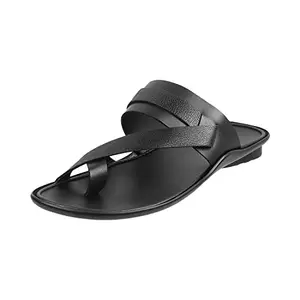 Mochi Mens Leather Black Slippers (Size (6 UK (40 EU))