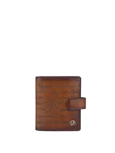 Da Milano Genuine Leather Brown Card Case (CA-10136)