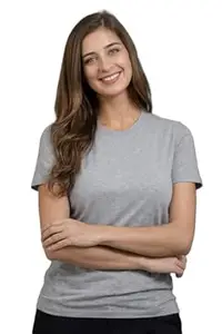 Accmetees Plain T Shirt for Women | Cotton Round Neck T Shirt Women | Casual Plain Tshirt | Oversized/Slim Fit Womens T Shirts