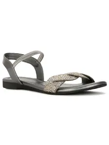 Bata Women's Slip-on Sandal - Grey (5 UK) (5612014)