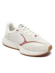 XTEP Tea White,Brick red Retro Casual Shoes for Men Euro- 40