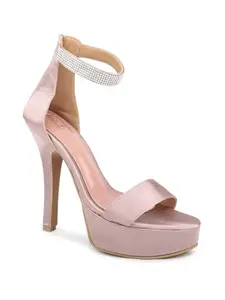 Inc.5 Women Rose Gold Embellished Stiletto Heels