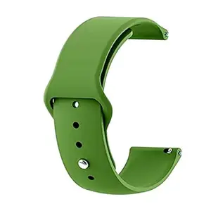 Blukon Silicone Smartwatch 20MM Strap Compatible with Noise Colorfit Qube/Qube/Qube O2 (Green, One Size)