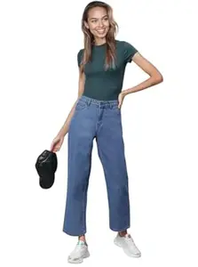 KOTTY Women High Rise Straight Jeans