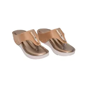 Posh Walk - Doctor Slipper Wedge provides exceptional orthopedic easy to the feet, allowing for a more comfortable relaxed and effortless walking experience Golden (GOLDEN, UK Footwear Size System, Adult, Women, Numeric, Medium, 6)