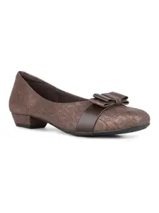 Inc.5 Women Brown Casual Solid Pointed Toe Flat Ballerinas