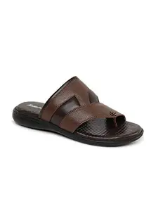 Paragon Men Tan Leather Outdoor Sandals-6 UK (38 EU) (R10312G-Tan)