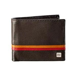 MUSOMODA Coin Leather Wallet Brown with RED/TAN