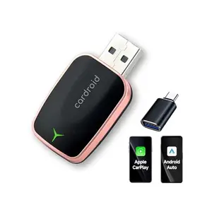 Cardroid AutoLink C20 Car Wireless Android Auto & CarPlay Adapter Receiver - Convert Wired to Wireless. Plug & Play. Bluetooth + 5GHz WiFi. USB A/C. for Cars with OEM Wired Android Auto/CarPlay