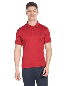U.S. Polo Assn. Men's Solid Regular Fit T-Shirt (USTSHP0143_Red