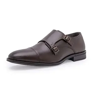 Red Tape Formal Monk Shoes for Men | Comfortable & Slip-Resistant Brown