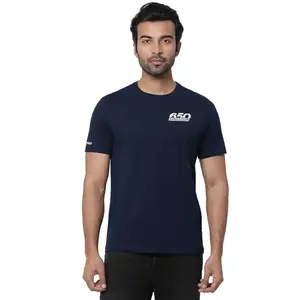 Royal Enfield Men's Regular Fit T-Shirt (TSO230042_Navy XL)