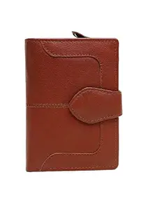 TEAKWOOD LEATHERS Teakwood Genuine Leather Solid Two Fold Wallet for Women (Red)