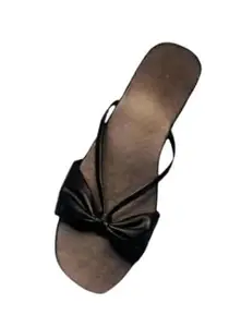 women stylish trending black fashion slipper (9)