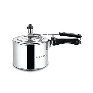 Bajaj PCX 43 Majesty 3L Aluminium Pressure Cooker With Duo Inner Lid,Silver,3 litre price in India.