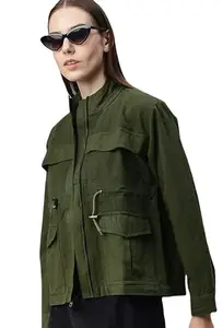 VOGATI Women's Denim Jacket cjt170voge-xl_Green_XL