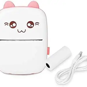 IC Plus Portable Mini Thermal Printer - Wireless Inkless Bluetooth Pocket Printer for Photos, Notes, Lists, Memos, QR Codes, Receipt, Tags, Barcode Labels Compatible with iOS, Android