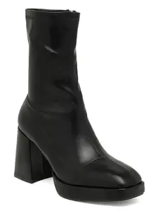 Flat n Heels Womens Black Boots FnH 97115-BK