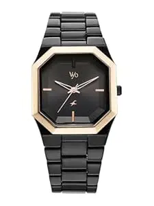 Fastrack Vyb Pioneer with Quartz Analog Black Dial Black Alloy Strap Watch for Men - FV30048KM02W