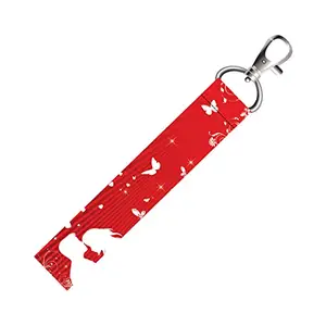 ISEE 360® Cute Couple Red & White Lanyard Bag Tag with Swivel Lobster for Gift Luggage Bags Backpack Laptop Bags Workers Travelers L X H 5 X 0.8 INCH