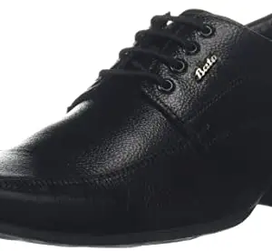 Bata Mens Flat Uniform Dress Shoe, Black, 6 UK